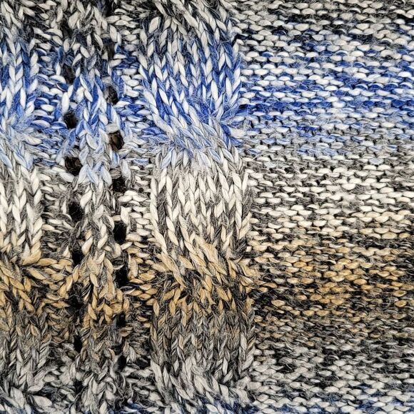 🔹️Kensie Blue & Gray Variegated Knit Sweater Medium - Picture 7 of 10